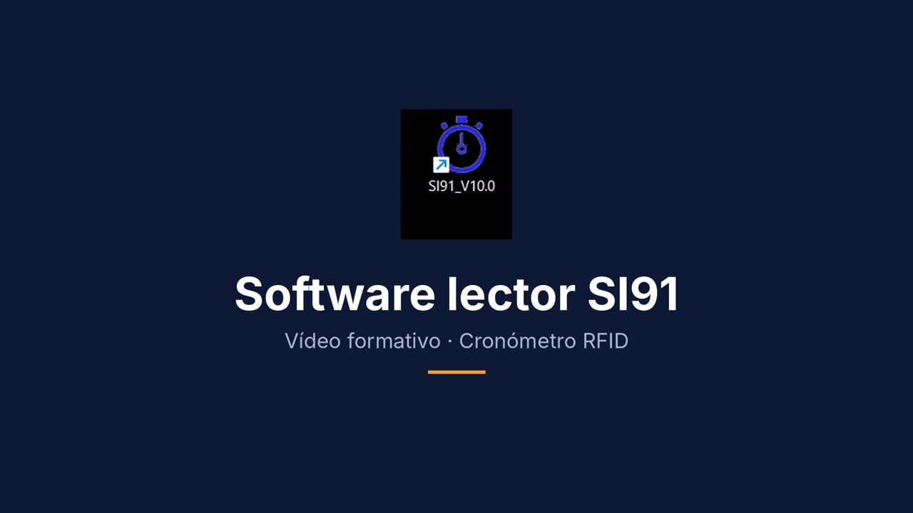 Portada del vídeo formativo del software del SI91